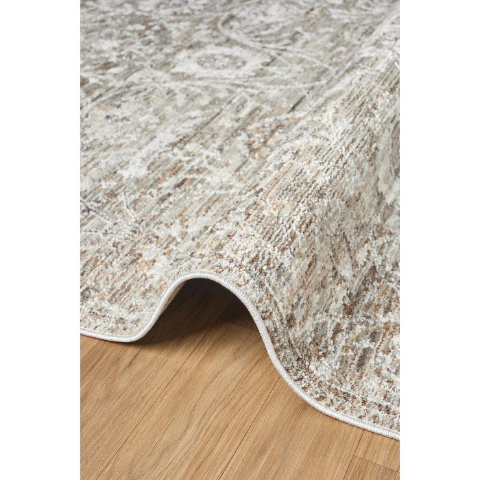 Eskitme Vintage Çiçekli Halı Bambu Polyester Oturma Odası Salon Mutfak Halısı 3