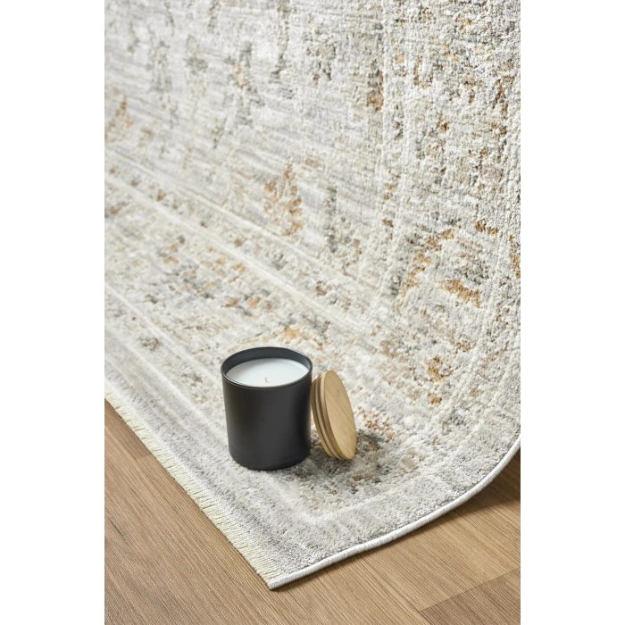 Eskitme Vintage Çiçekli Halı Bambu Polyester Oturma Odası Salon Mutfak Halısı 5