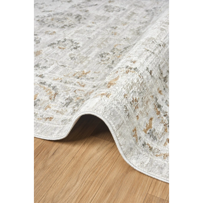 Eskitme Vintage Çiçekli Halı Bambu Polyester Oturma Odası Salon Mutfak Halısı 5