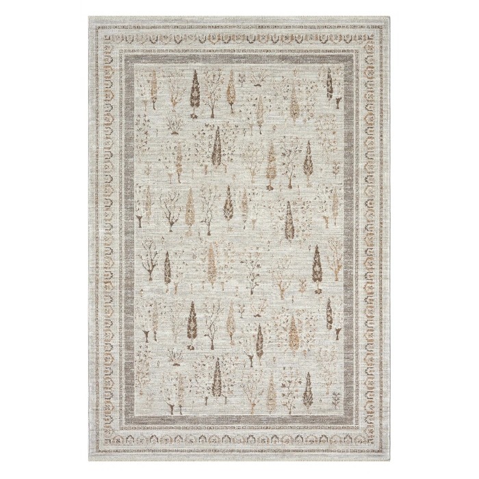 Eskitme Vintage Çiçekli Halı Bambu Polyester Oturma Odası Salon Mutfak Halısı 10