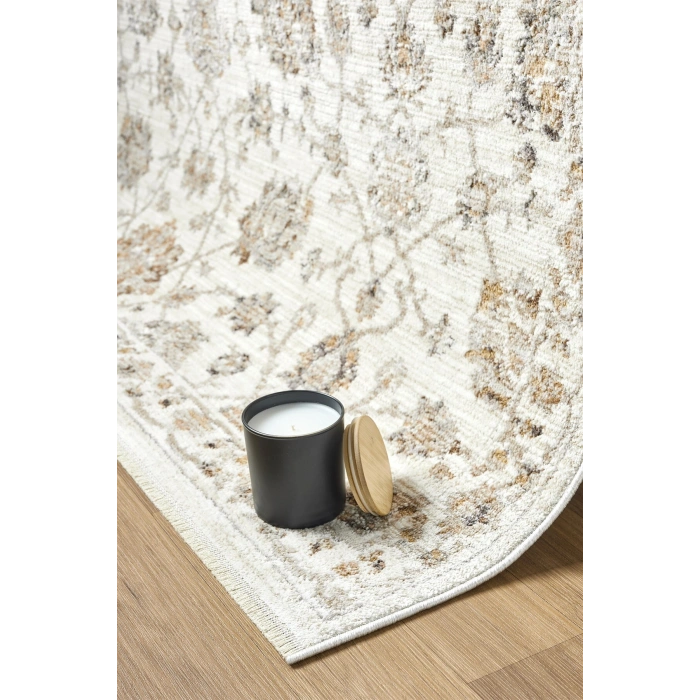 Eskitme Vintage Çiçekli Halı Bambu Polyester Oturma Odası Salon Mutfak Halısı 1