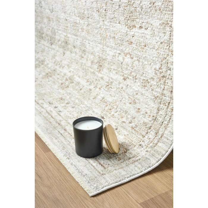 Eskitme Vintage Çiçekli Halı Bambu Polyester Oturma Odası Salon Mutfak Halısı 4