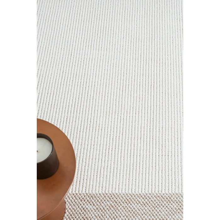 Beyaz Bej Yumuşak Yapılı Bordürlü Dokuma Halı Salon Mutfak Koridor Yolluk Dokuma Makine Halısı OO21