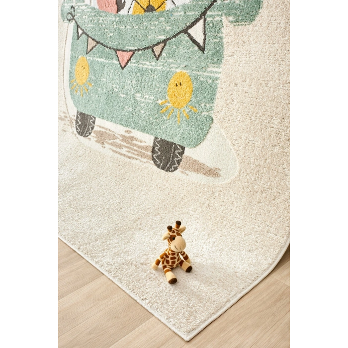 Yumuşak Dokuma Halı Sevimli Dostlar Leke Tutmaz Bebek Odası Çocuk Odası Genç Odası Halısı KARNAVAL