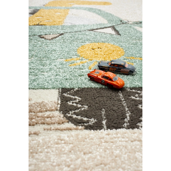 Yumuşak Dokuma Halı Sevimli Dostlar Leke Tutmaz Bebek Odası Çocuk Odası Genç Odası Halısı KARNAVAL