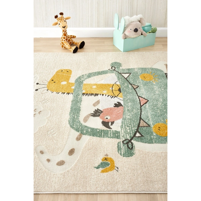 Yumuşak Dokuma Halı Sevimli Dostlar Leke Tutmaz Bebek Odası Çocuk Odası Genç Odası Halısı KARNAVAL