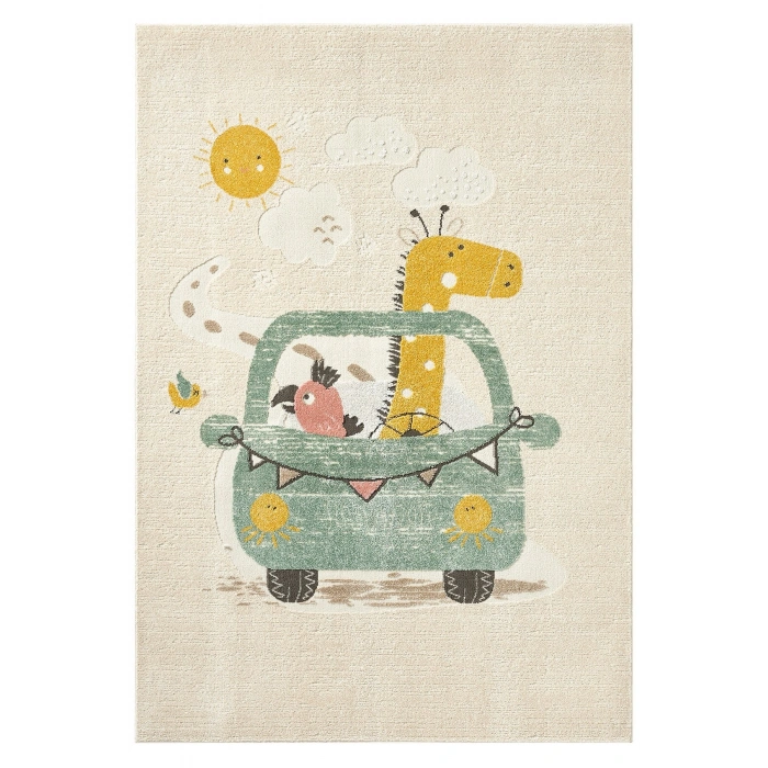 Yumuşak Dokuma Halı Sevimli Dostlar Leke Tutmaz Bebek Odası Çocuk Odası Genç Odası Halısı KARNAVAL