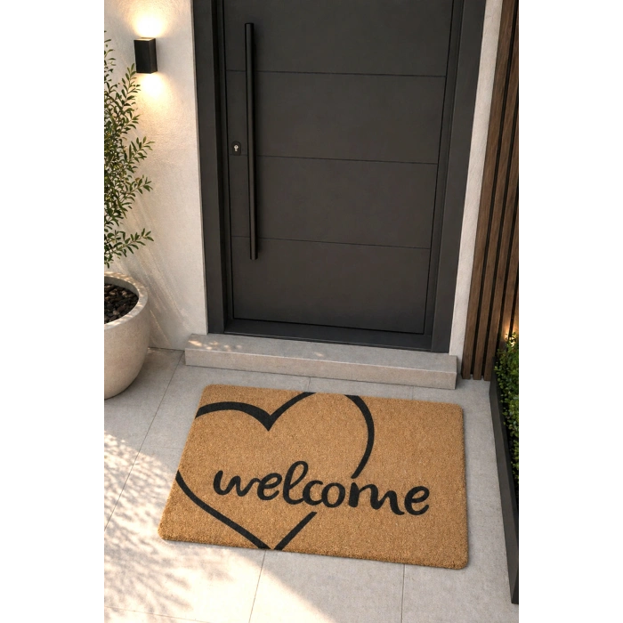 Coco Koko Paspas Dış Kapı Paspası Kıl Kapı Önü Paspası 45 x 70 WELCOME 3