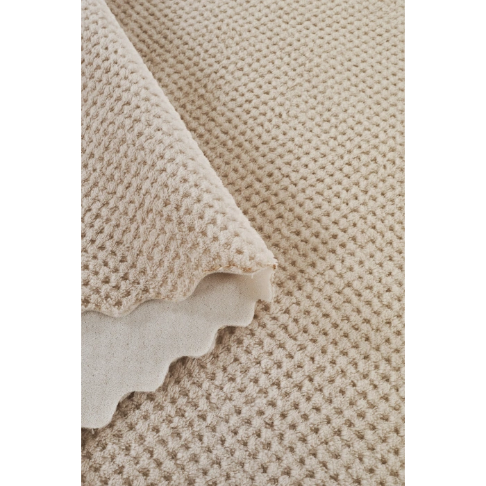 Bambu Bej Yumuşak Koltuk Örtüsü Kayma Yapmaz Yıkanabilir Süngerli ( 170x210) BEJ