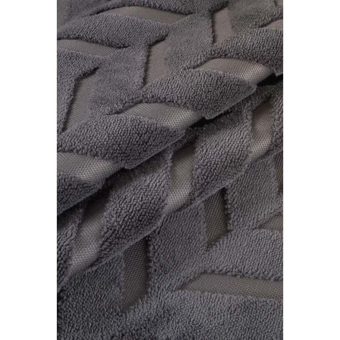 Bambu Anthrazit Yumuşak Koltuk Örtüsü Kayma Yapmaz Yıkanabilir Süngerli ( 170x210) ZİGZAG ANTHRAZİT