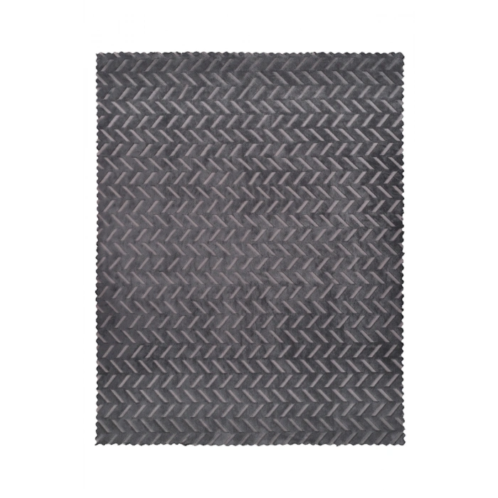 Bambu Anthrazit Yumuşak Koltuk Örtüsü Kayma Yapmaz Yıkanabilir Süngerli ( 170x210) ZİGZAG ANTHRAZİT
