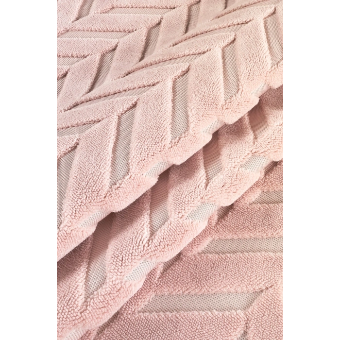 Bambu Pembe Yumuşak Koltuk Örtüsü Kayma Yapmaz Yıkanabilir Süngerli ( 170x210) ZİGZAG PEMBE