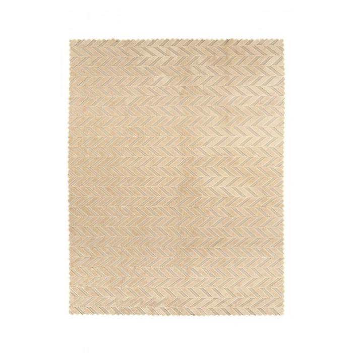 Bambu Bej Yumuşak Koltuk Örtüsü Kayma Yapmaz Yıkanabilir Süngerli ( 170x210) ZİGZAG BEJ