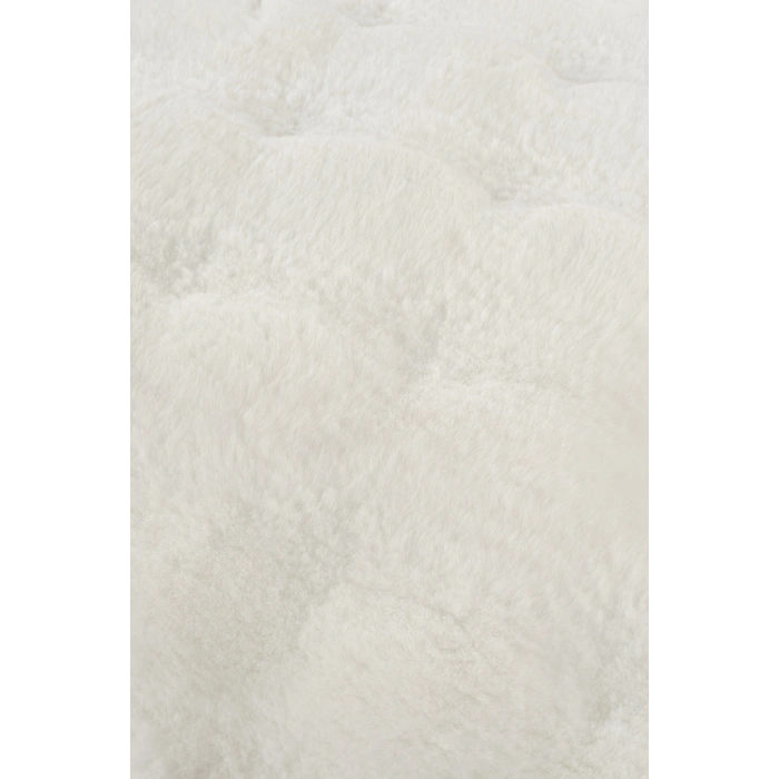2li Bubble Tavşan Tüyü Beyaz Yastık Kırlent Kılıfı Çift Taraflı (43x43) BEYAZ