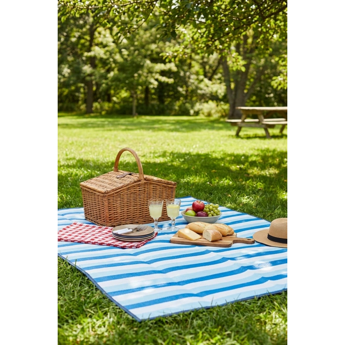 Havuz Plaj Piknik Bahçe Karavan Halısı Hasır Kilim Katlanabilir Halı Balkon Teras Bahçe Kamp Halısı MAVİ
