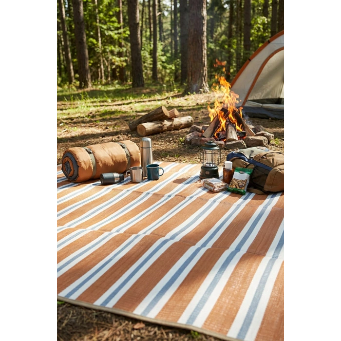 Havuz Plaj Karavan Halı Hasır Kilim Katlanabilir Halı Balkon Teras Bahçe Kamp Halısı KİREMİT