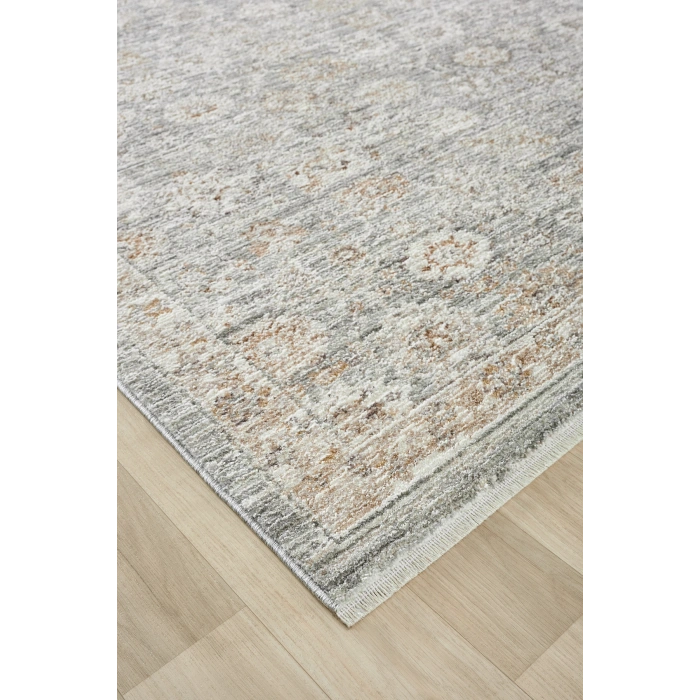 Eskitme Vintage Çiçekli Halı Krem Mavi Bambu Polyester Oturma Odası Salon Mutfak Halısı 14