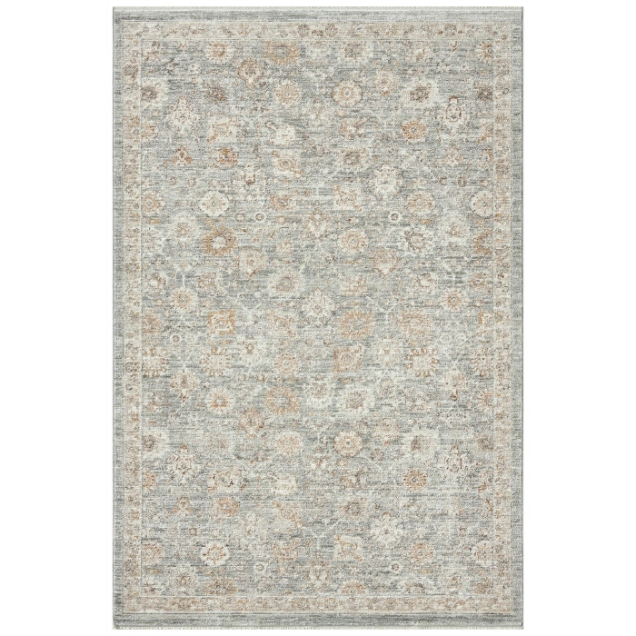 Eskitme Vintage Çiçekli Halı Krem Mavi Bambu Polyester Oturma Odası Salon Mutfak Halısı 14