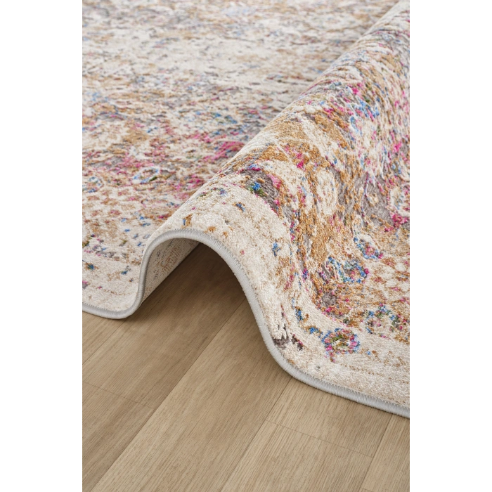 Çok Renkli Vintage Halı Bambu Polyester Oturma Odası Salon Mutfak Halısı 4