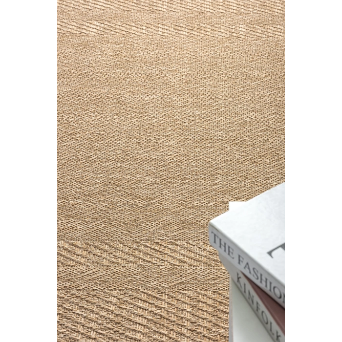Naturel Jüt Halı Modern Örme Hasır Toz Vermez Kaymaz Taban Balkon Bahçe Mutfak Halısı 3