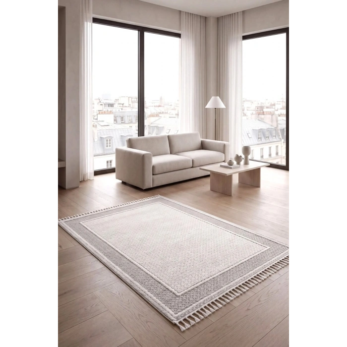 Krem Renk Modern Dokuma Halı Bukleli Yumuşak Halı Oturma Odası Salon Mutfak Antre Yolluk Halısı LIFE
