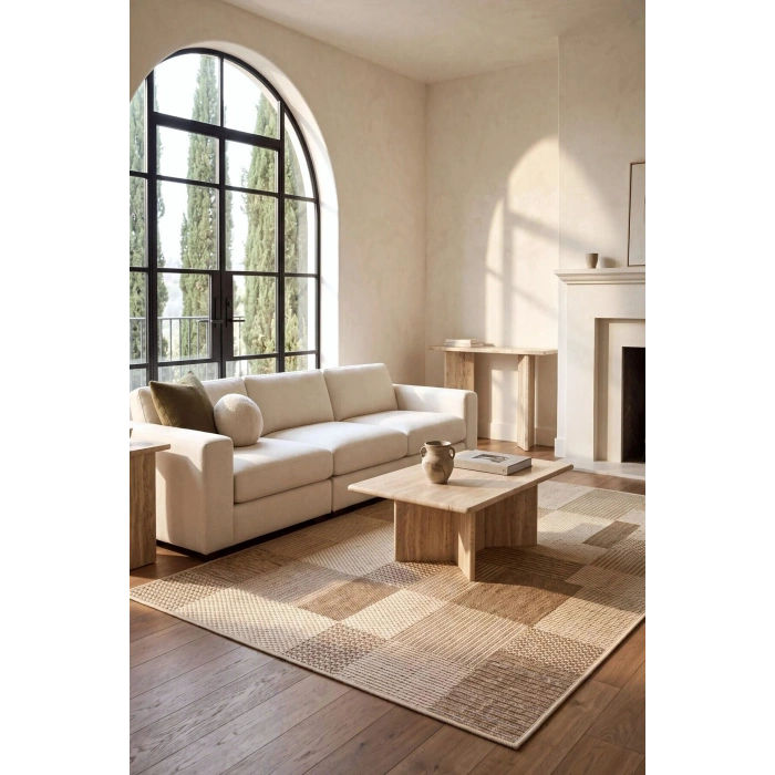 Naturel Jüt Halı Modern Örme Toz Vermez Kaymaz Taban Balkon Salon Bahçe Mutfak Halısı 1
