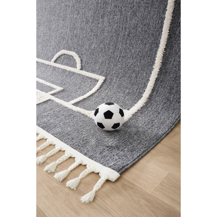 Futbol Sahası Lacivert Halı Yumuşak Bukleli Dokuma Halı Bebek Odası Çocuk Odası Genç Odası Halısı 26