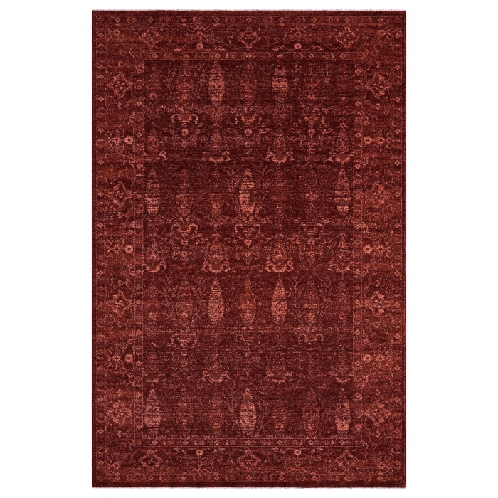 Kırmızı Vintage Eskitme Dokuma Halı Klasik Halı Yolluk Antre Oturma Odası Salon Mutfak Halısı 6
