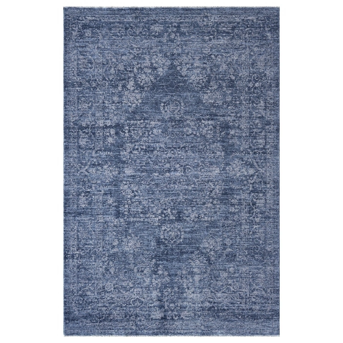 Mavi Vintage Eskitme Dokuma Halı Klasik Halı Yolluk Antre Oturma Odası Salon Mutfak Halısı 7