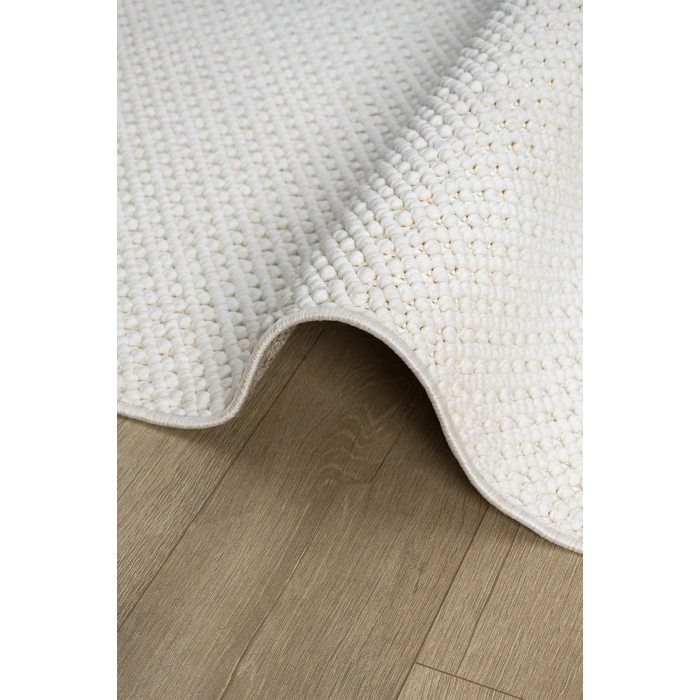 Beyaz Krem Yumuşak Dokulu Halı Kilim Salon Mutfak Koridor Yolluk Dokuma Makine Halısı 007