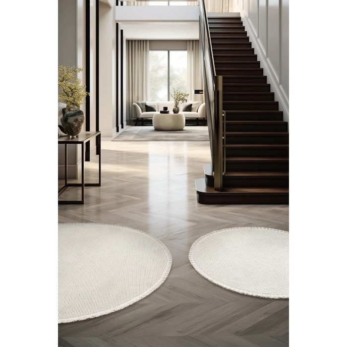 Beyaz Dokuma Halı Bukleli Salon Oturma Odası Yatak Çocuk Odası Koridor Halısı Yolluk Beyaz