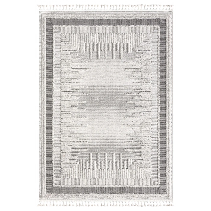 Dokuma Halı Krem Gri Yolluk Antre Oturma Odası Salon Mutfak Halısı