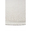 Beyaz Bej Yumuşak Dokulu Yuvarlak Halı Kilim Mutfak Koridor Yolluk Dokuma Makine Halısı 006 DAİRE