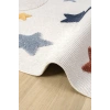 Yumuşak Renkli Bukleli Yıldızlı Dokuma Halı Bebek Odası Çocuk Odası Genç Odası Halısı 5