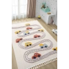 Yumuşak Renkli Bukleli Araba Yolu Dokuma Halı Bebek Odası Çocuk Odası Genç Odası Halısı 10