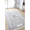 Futbol Sahası Gri Halı Yumuşak Bukleli Dokuma Halı Bebek Odası Çocuk Odası Genç Odası Halısı 15