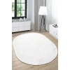 Beyaz Oval Dokuma Halı Salon Oturma Odası Yatak Odası Koridor Yolluk Halısı BEYAZ OVAL