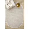 Bej Oval Dokuma Halı Salon Oturma Odası Yatak Odası Koridor Yolluk Halısı BEJ OVAL