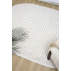 Oval Beyaz Halı Modern Oturma Odası Salon Mutfak Koridor Antre Balkon Çocuk Odası Halısı 004