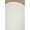 Oval Beyaz Halı Modern Oturma Odası Salon Mutfak Koridor Antre Balkon Çocuk Odası Halısı 004