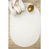 Oval Beyaz Halı Modern Oturma Odası Salon Mutfak Koridor Antre Balkon Çocuk Odası Halısı 007