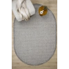 Oval Gri Halı Modern Oturma Odası Salon Mutfak Koridor Antre Balkon Çocuk Odası Halısı 0011
