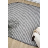 Oval Gri Halı Modern Oturma Odası Salon Mutfak Koridor Antre Balkon Çocuk Odası Halısı 0011