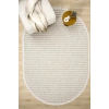 Oval Bej Halı Modern Oturma Odası Salon Mutfak Koridor Antre Balkon Çocuk Odası Halısı 0019