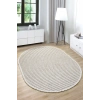 Oval Bej Halı Modern Oturma Odası Salon Mutfak Koridor Antre Balkon Çocuk Odası Halısı 0019