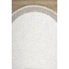 Oval Beyaz Halı Bordür Modern Oturma Odası Salon Mutfak Koridor Antre Balkon Çocuk Odası Halısı 0021