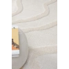 Krem Modern Dokuma Halı Püsküllü Yolluk Antre Oturma Odası Salon Mutfak Çocuk Odası Halısı