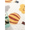 Yumuşak Bukleli Bebek Odası Çocuk Odası Genç Odası Dokuma Halı Turuncu Balonlu Bulutlu Halı 23