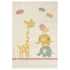 Yumuşak Dokuma Halı Zürafa Fil Figürlü Leke Tutmaz Bebek Odası Çocuk Odası Genç Odası Halısı FİL