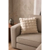 2li Bubble Tavşan Tüyü Bej Yastık Kırlent Kılıfı Çift Taraflı (43x43) BEJ